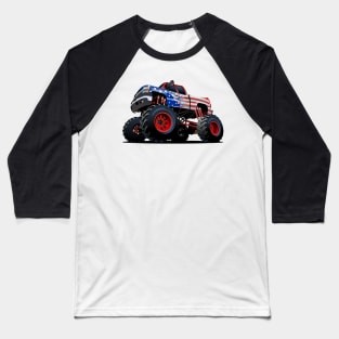 Cartoon monster truck Baseball T-Shirt